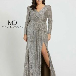 Mac Duggal Formal Plus Size Sequin Dress.